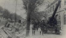 Udine durante l'invasione. Viale Venezia il 2 Novembre 1917